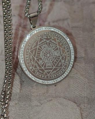 Collana Amuleto 7 Arcangeli Portafortuna Scudo