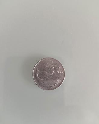 Moneta 5 Lire 1955 