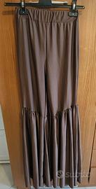 pantaloni con balza donna