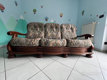 Divano 3 posti in legno massello