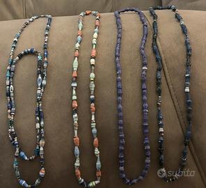 collane di perle fatte a mano, carta plastificata