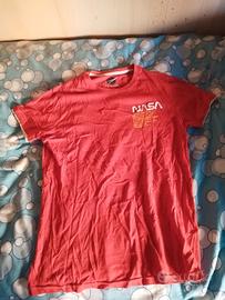 maglietta nasa uomo rossa