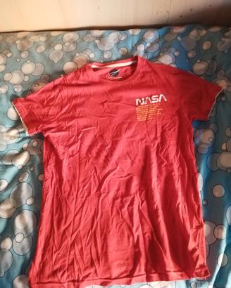 maglietta nasa uomo rossa