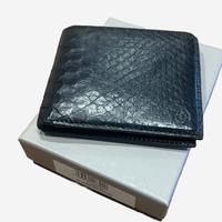 Portafoglio Montegrappa in pelle di pitone nero