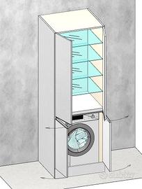 Mobile Colonna Portalavatrice con Ante - Arblu