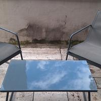set tavolino +poltroncine da esterno