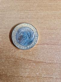 Moneta da 1000 lire del 1997 con i confini  della