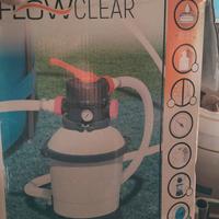 pompa a sabbia + accessori per piscina 