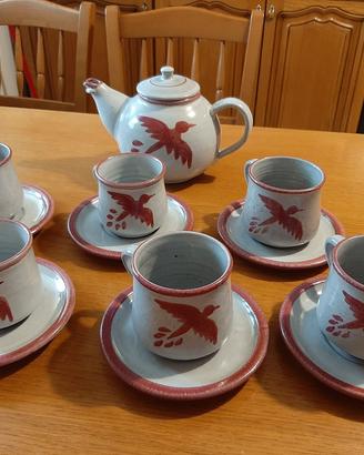 SET 6 TAZZE DA TE CON TEIERA IN CERAMICA SHICALI