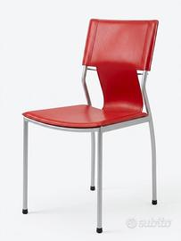 Set 4 sedie Design Ecopelle