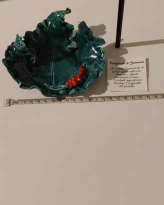 Piattino decorativo a forma di foglia 