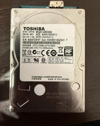 Hard disk sata 500gb toshiva