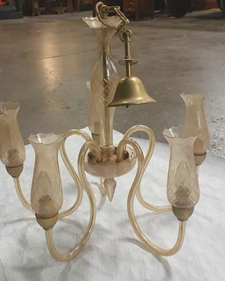 Lampadario in vetro Vintage anni 50/60