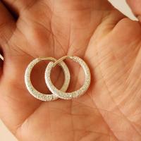 Orecchini cerchio placcati argento 