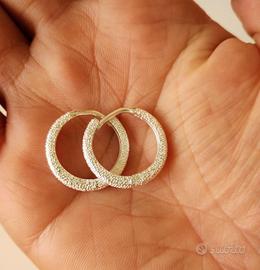 Orecchini cerchio placcati argento 