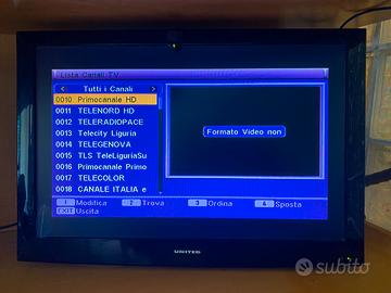 🖥️📡 TV LCD United 22" + decoder + supporto