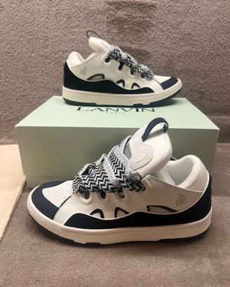 Scarpe Lanvin Curbs bianco-blu n.43