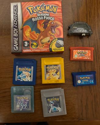 GBA Pokémon rosso fuoco zaffiro argento cristallo