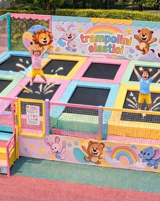 Trampolini Elastici per Luna Park e Parchi Gioco