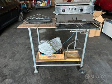 Barbecue a gas no fumo