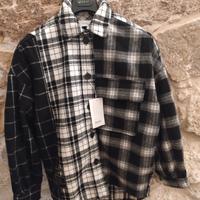 Camicia Scozzese Bianco E Nero Bershka Tg.S Nuova 