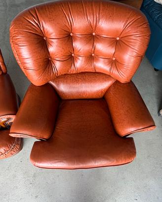 Poltrone vintage di pelle