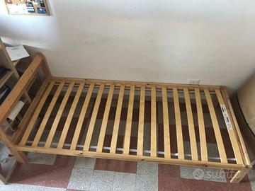 Letto Singolo IKEA in Legno 90x200 + rete a doghe