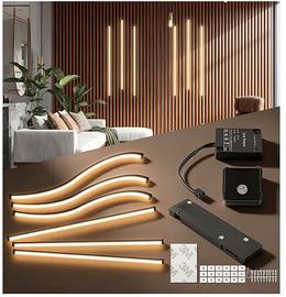 6 Strisce Led illuminazione pannelli acustici