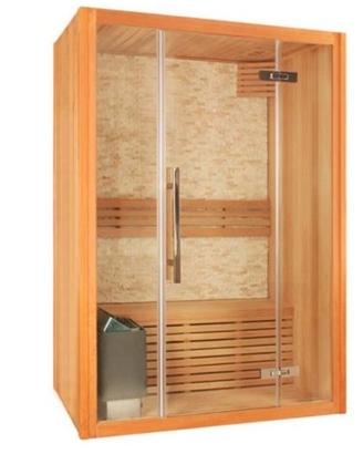 Sauna Finlandese da interno in legno e vetro