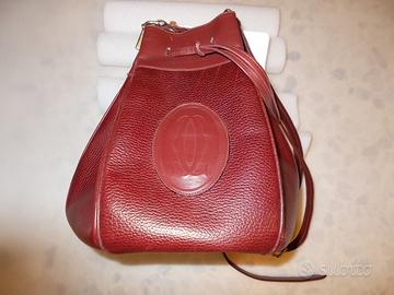 Borsetta - Secchiello vintage  di colore bordò