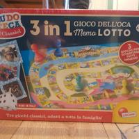 Gioco 3 in 1 - Gioco dell'oca, Memo, Lotto