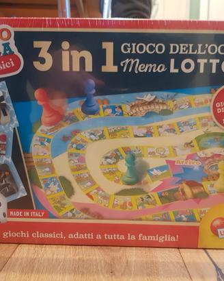 Gioco 3 in 1 - Gioco dell'oca, Memo, Lotto