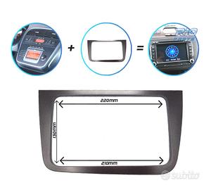 TELAIETTO GRIGIO RADIO 2-DIN PER SEAT ALTEA TOLEDO