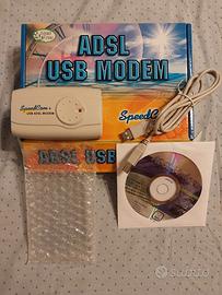 Modem USB ADSL SpeedCom+ completo di scatola, CD e