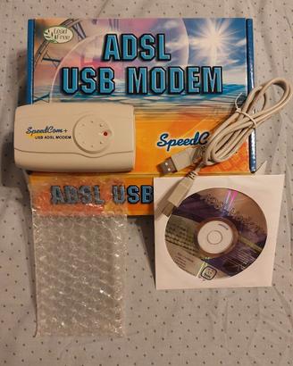 Modem USB ADSL SpeedCom+ completo di scatola, CD e