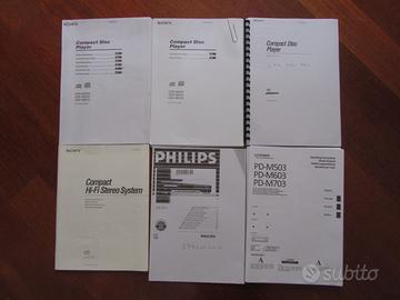LIBRETTI ISTRUZIONI USO VARIE IN COPIE.SONY.PHILIP