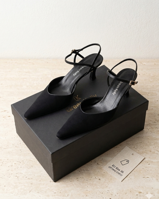 Décolleté slingback nere Green Kelly n. 36