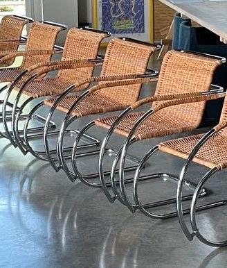 Set di 6 poltrone MR20 di Ludwig Mies Van Der Rohe
