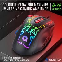 Mouse Gaming Quickly RGB 6400 DPI 8 Tasti Progrmma