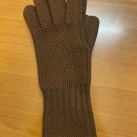 Guanti misto cashmere nido d'ape