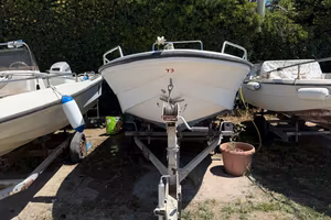 open 5 metri con motore e carrello per alaggio