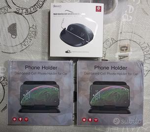 Lotto 3 supporti smartphone per auto da cruscotto
