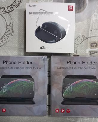 Lotto 3 supporti smartphone per auto da cruscotto