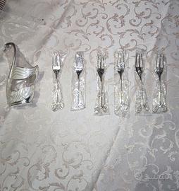 Set 6 forchette da dolce cigno
