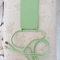 Cover iPhone XR verde chiaro con cordino