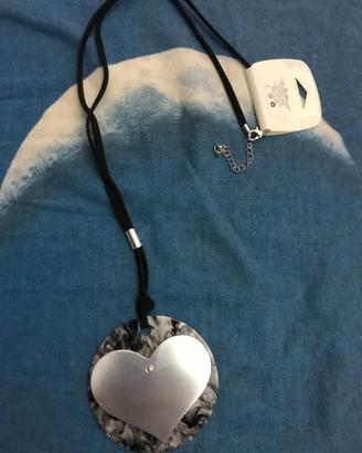 Collane lunghe nuove in resina e alluminio