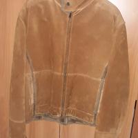 Giacca in pelle scamosciata