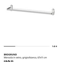 Mensola in vetro e porta ascougamani IKEA
