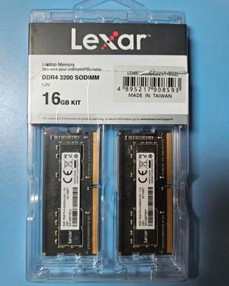 Ram 8+8 gb ddr4 3200 mhz