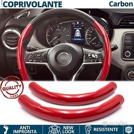 COPRIVOLANTE per NISSAN in FIBRA CARBONIO Rosso